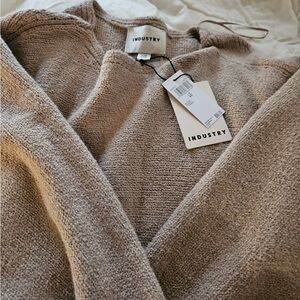 Tan Shrug with Plush Texture